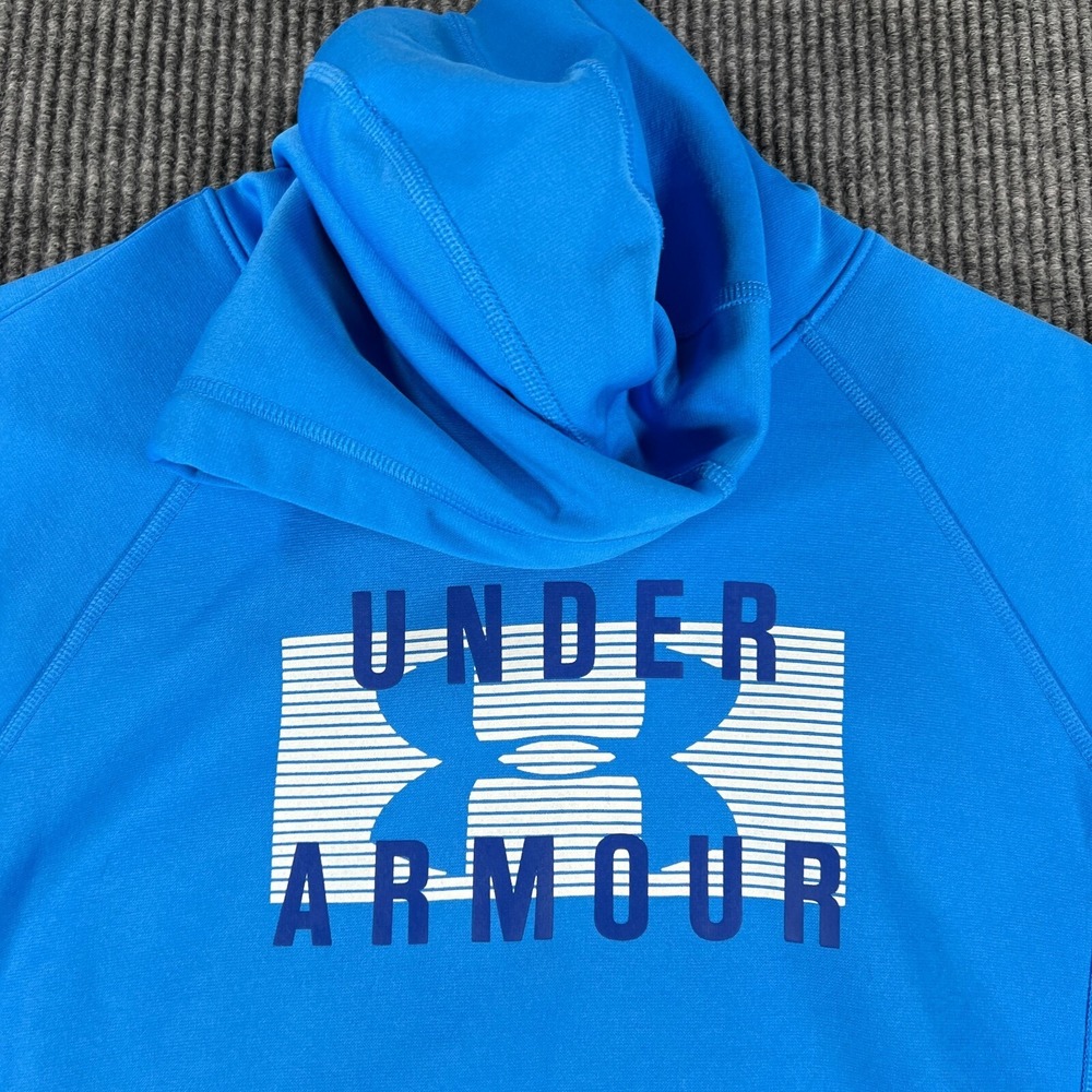 Under Armour Hoodie Sweatshirt Womens Medium Blue Long Sleeve Loose Cold Gear
